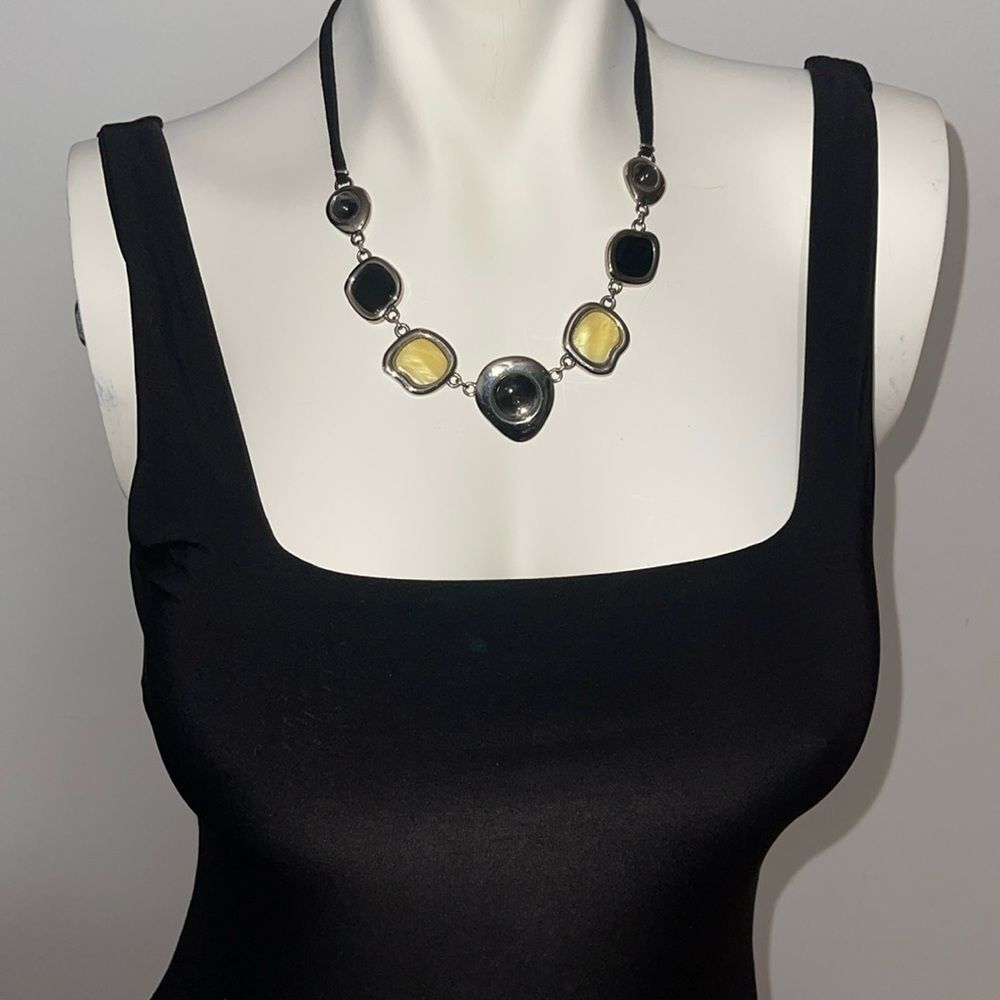 LIA SOPHIA Milky Way necklace MOP & glass stones